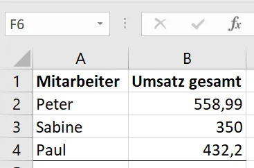 Excel-Diagramm Daten