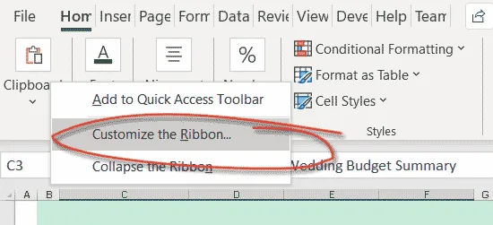 Excel Gigasoft Charting ActiveX use needs Developer tools.