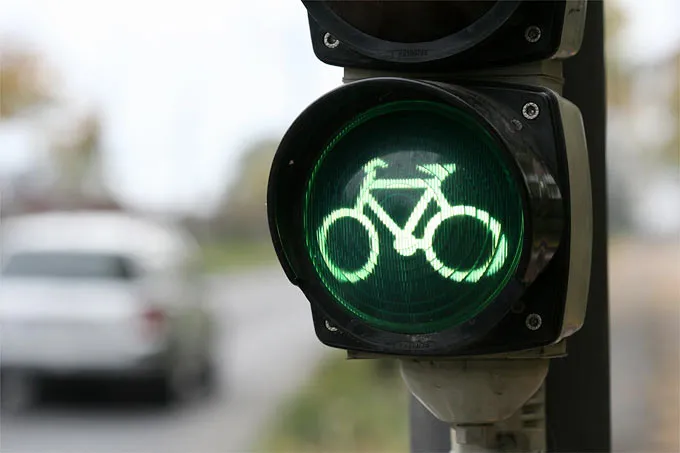 Fahrradampel: Nutzen Sie das Fahrrad für kurze Strecken