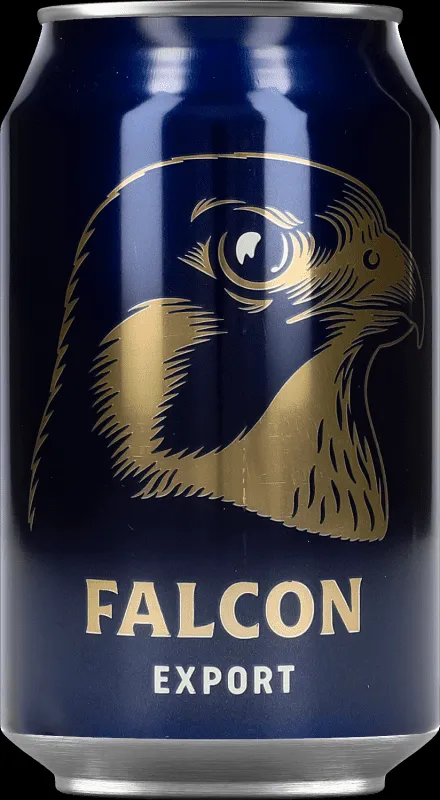 Falcon Export Lager in der 0,33l Dose, ein internationales Bier im Kleinformat
