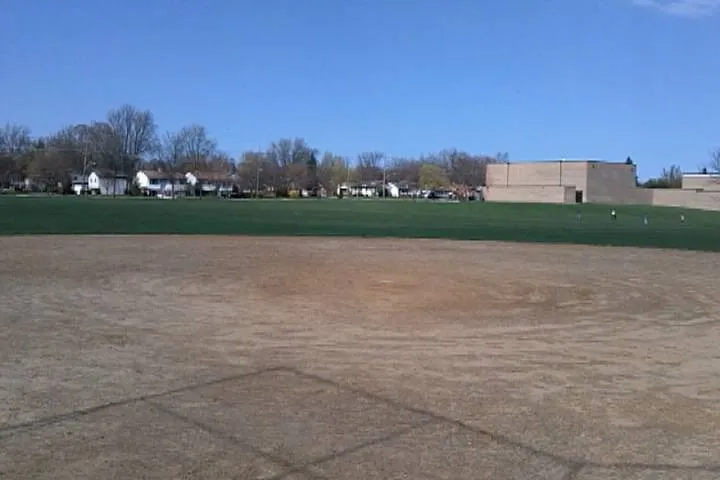 Fastpitch Sicht vom Schlagmal