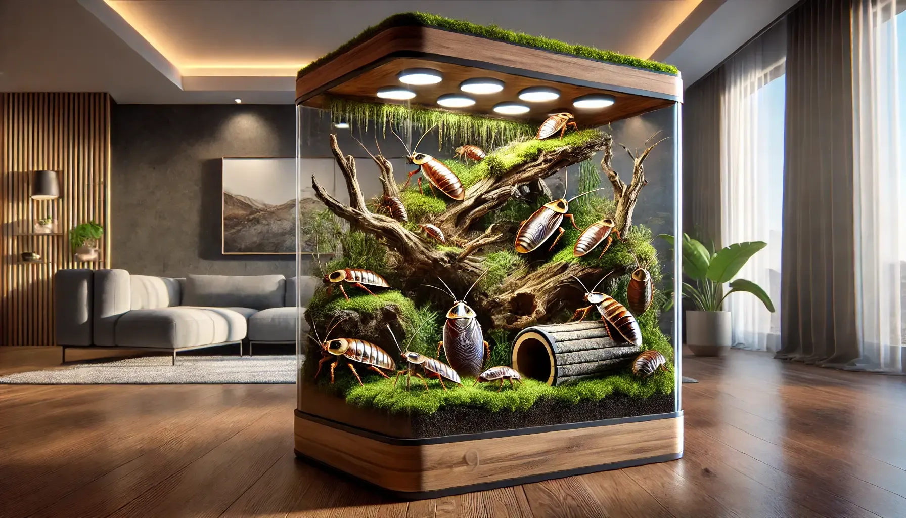 Fauchschabe als pflegeleichtes und faszinierendes Haustier auf der Hand