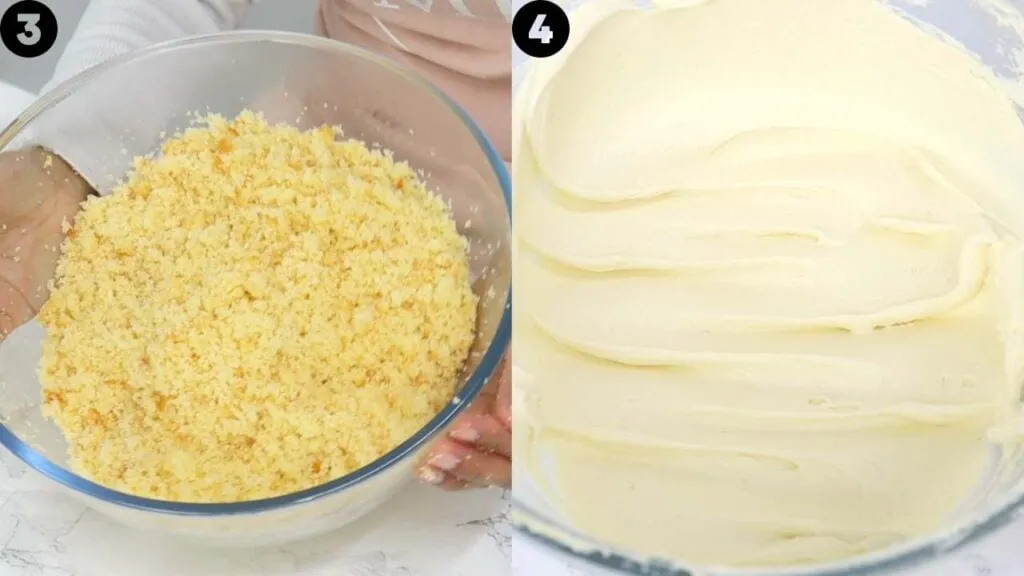 Fein zerbröselter Vanillekuchen, die Basis für selbstgemachte Cakepops