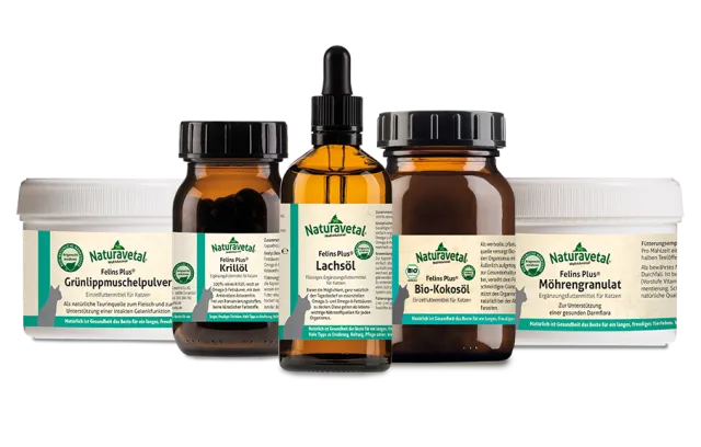 Felins Plus Nahrungsergänzungen und BARF-Zutaten für eine ausgewogene Katzenernährung