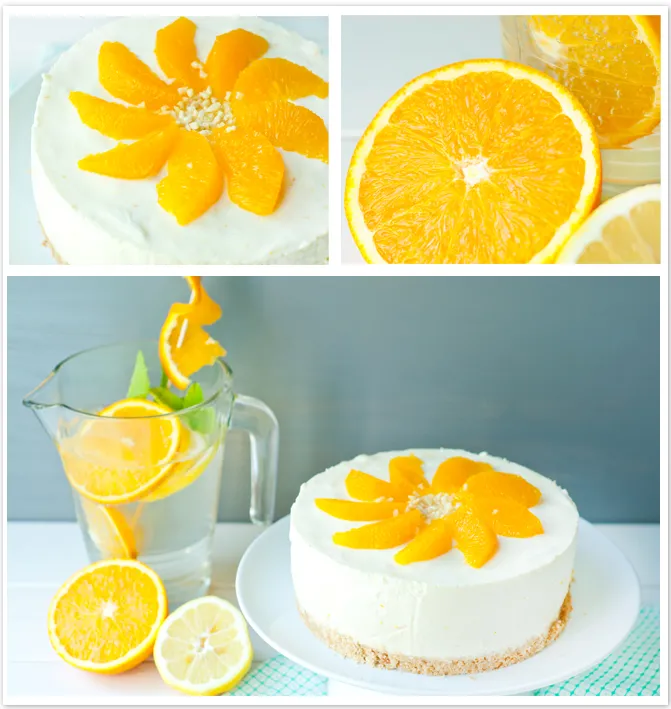 Fertigstellung der Orangen-Käse-Sahne-Torte