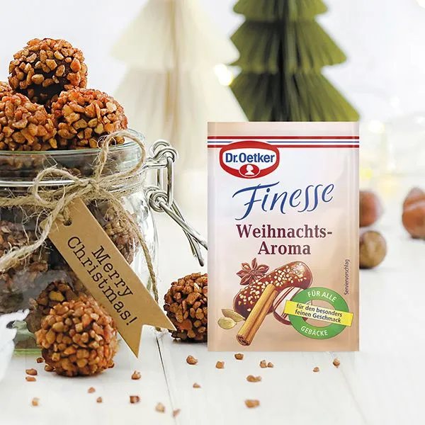 Finesse Weihnachtsaroma, eine essenzielle Backzutat für festliche Gebäcke.