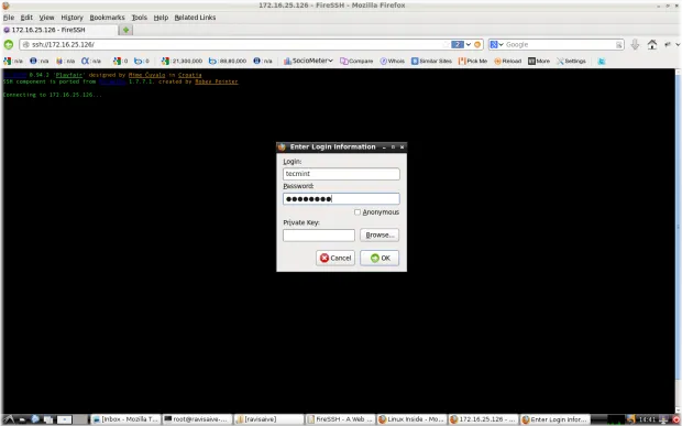 FireSSH Remote Connection