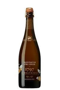 Flasche Birnenschaumwein Alkoholfrei von Manufaktur Jörg Geiger