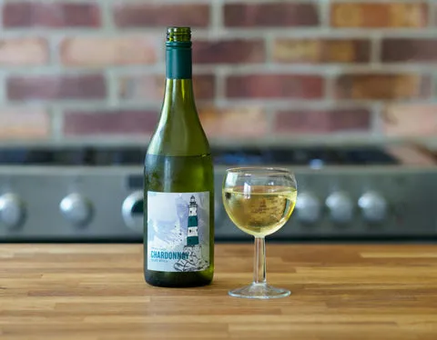 Flasche Chardonnay Alkoholfrei von Aldi Süd, erfrischend und fruchtig