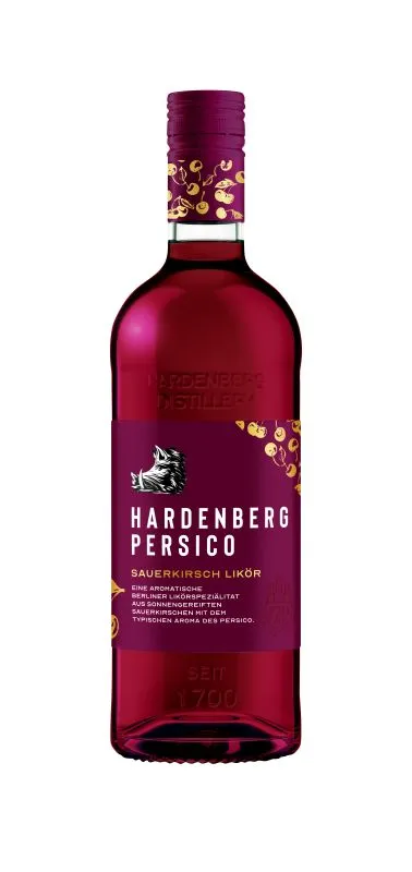 Flasche Hardenberg Persico Sauerkirschlikör mit Bittermandelnote