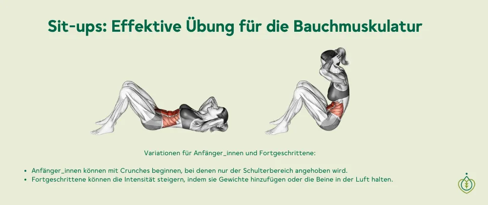 Frau macht Sit-ups