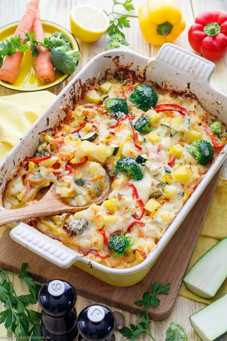 Frisches Gemüse für den Gemüseauflauf