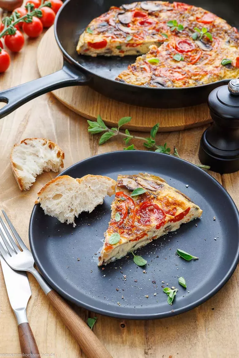 Frittata für den Brunch, Frühstück oder als Mittagessen.