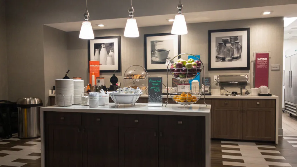 Frühstück im Hampton Inn.