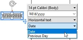 Gantt chart label content control for a milestone