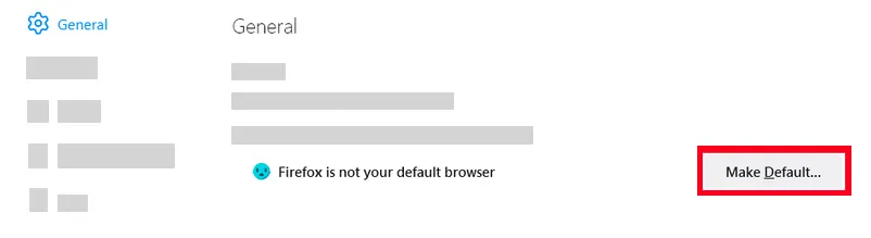 General preferences - default browser