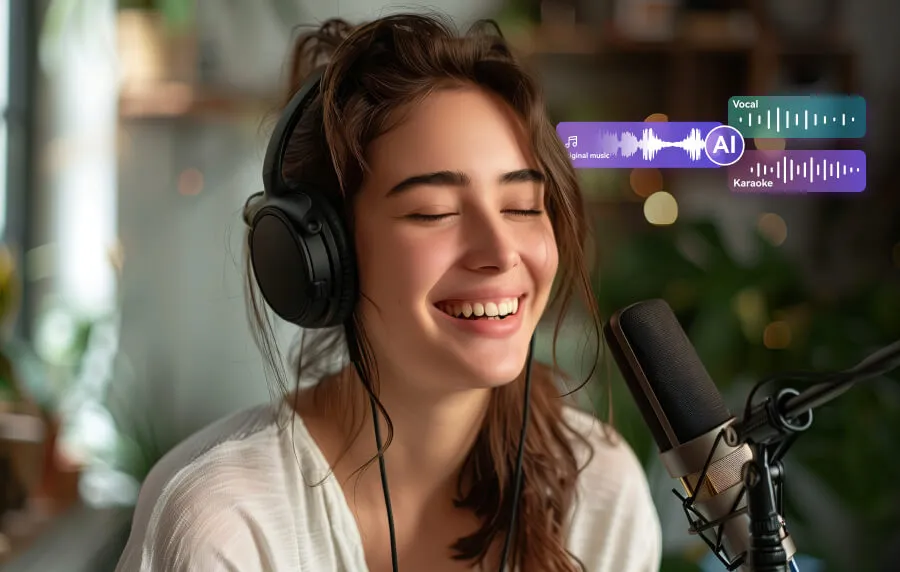 Gesangs-Remover von UniConverter - KI-Algorithmus zum Entfernen von Gesang aus Songs