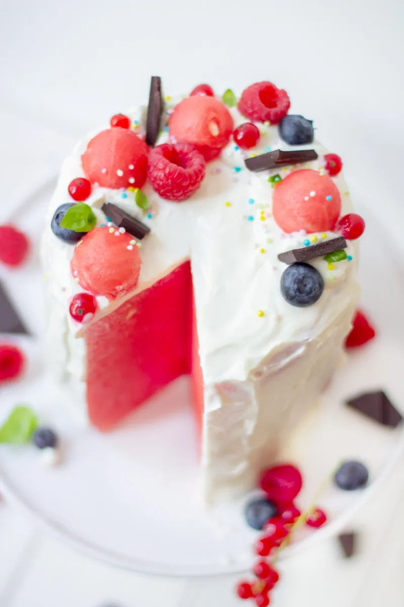 Gesunde Wassermelonen-Torte