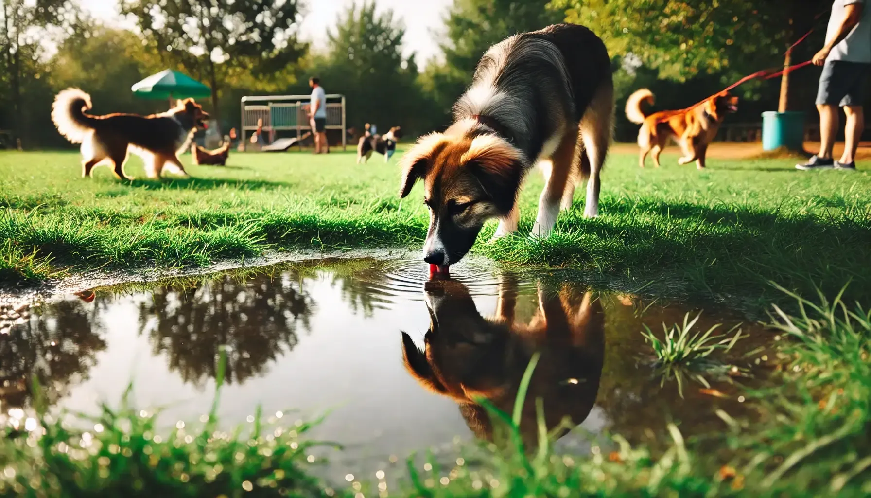 Giardien Panikmache durch schmutzige Pfütze
