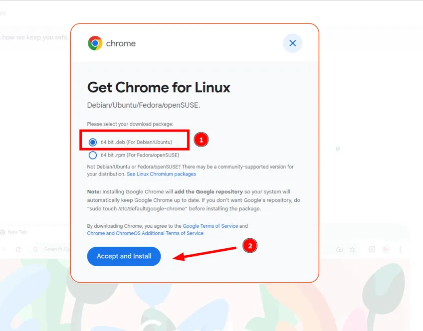 Google Chrome Download für Debian/Ubuntu