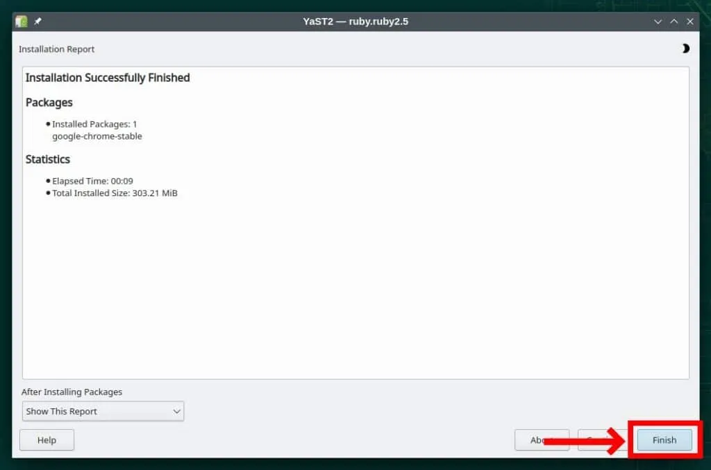 Google Chrome Webbrowser erfolgreich auf openSUSE installiert