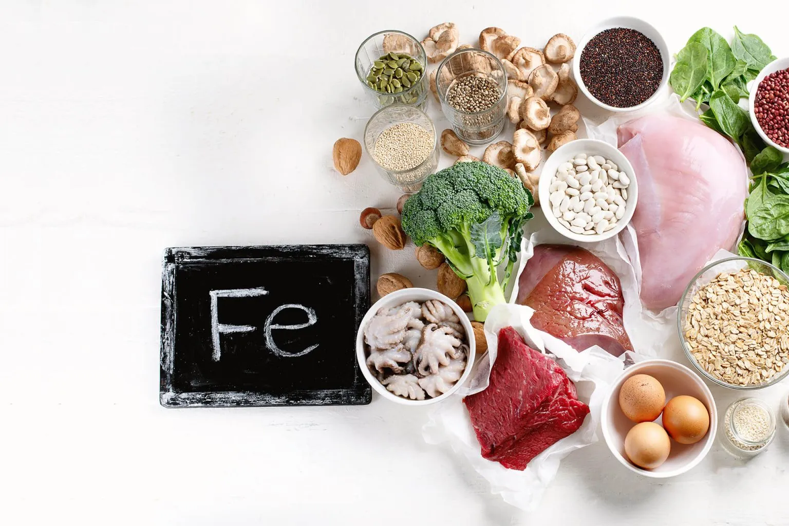 Grafik zur Rolle von Eisen im Körper und Eisenaufnahme