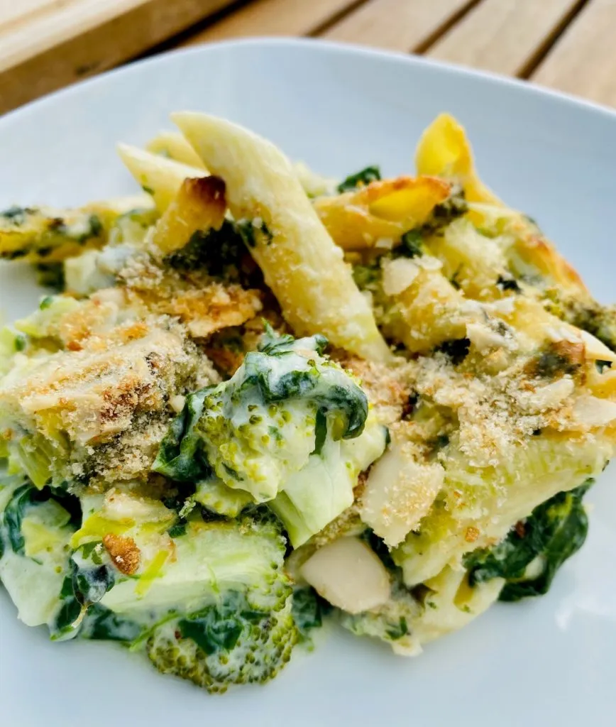 Green Mac n Cheese nach Jamie Oliver Rezept German Abendbrot.