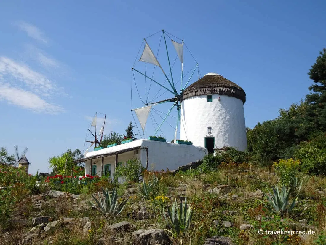 Griechische Mühle im Internationalen Mühlenmuseum Gifhorn, ein exotisches Erlebnis bei Norddeutschland Unternehmungen