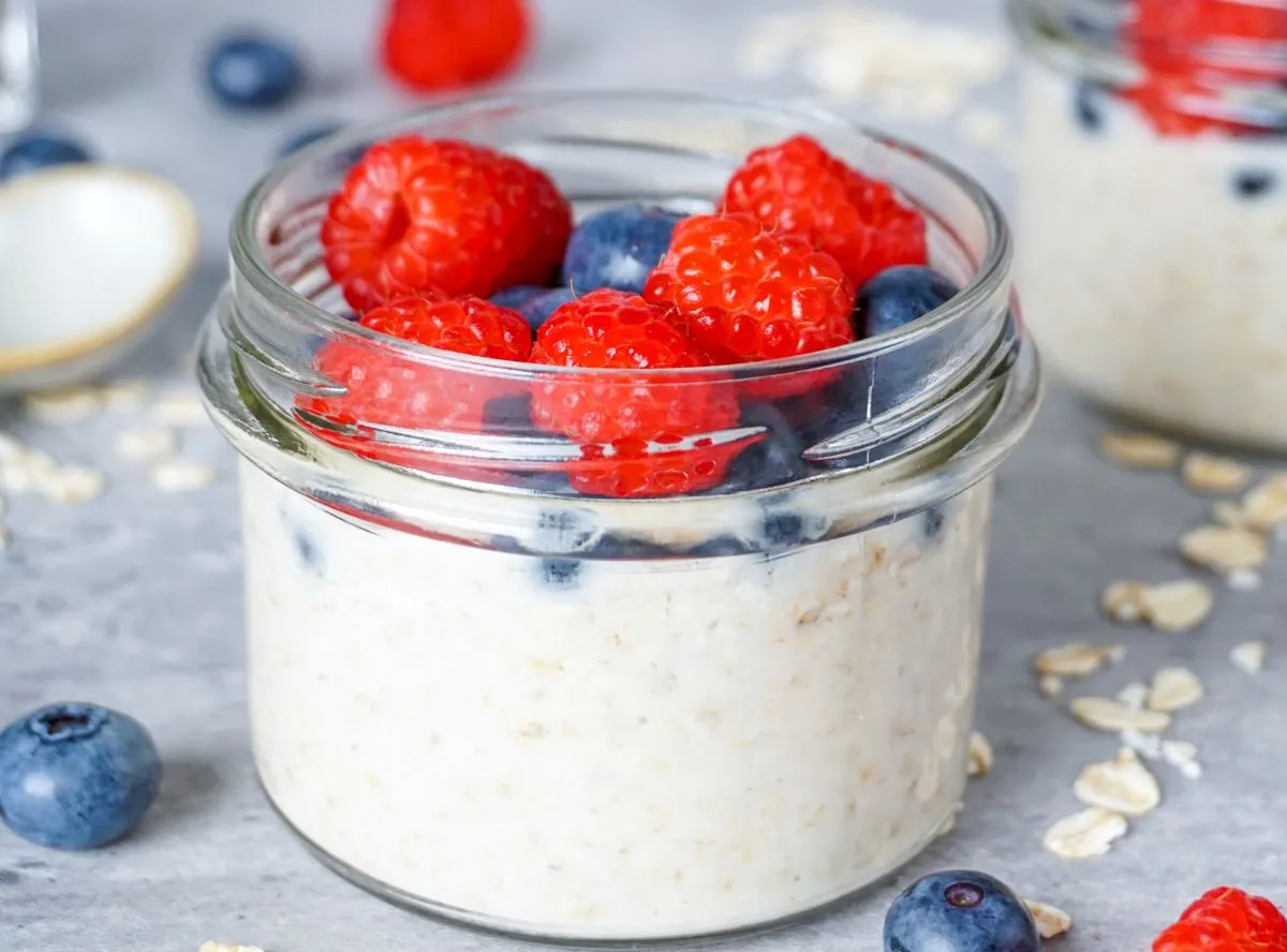 Grundrezept für Overnight Oats über Nacht im Kühlschrank