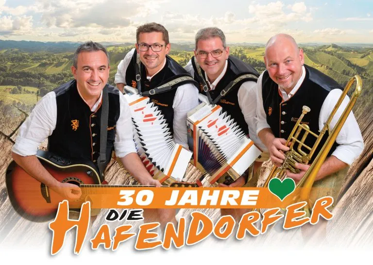 Gruppenfoto der Musikgruppe &quot;Die Hafendorfer&quot;
