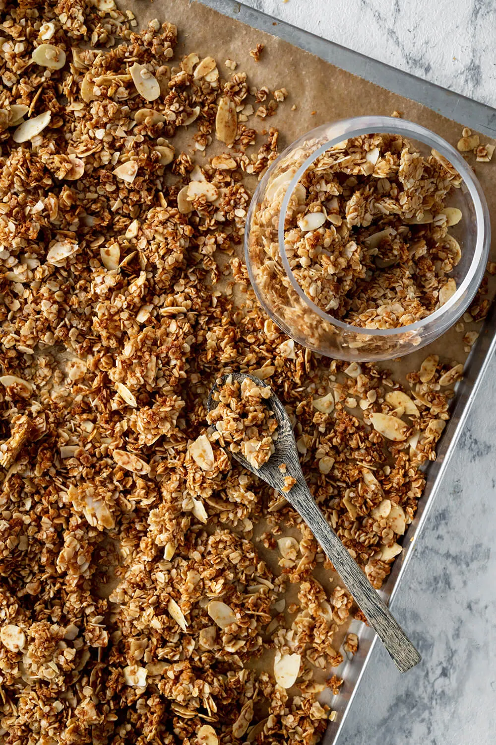 Haferflocken, Blanchierte Mandeln, Kokosraspeln