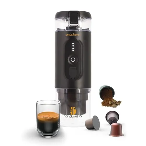 Handpresso - Tragbare Akku Kaffeemaschine E-Presso 21700 | USB Kaffeemaschine - 60ml Wassertank - Espresso für unterwegs