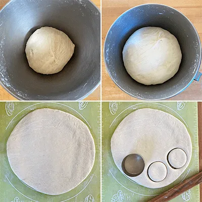 Hefeteigkreise für Watruschki vorbereiten