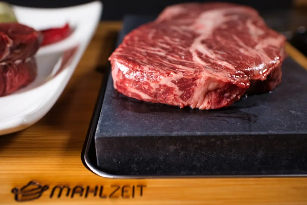 Heißer Stein Fleisch