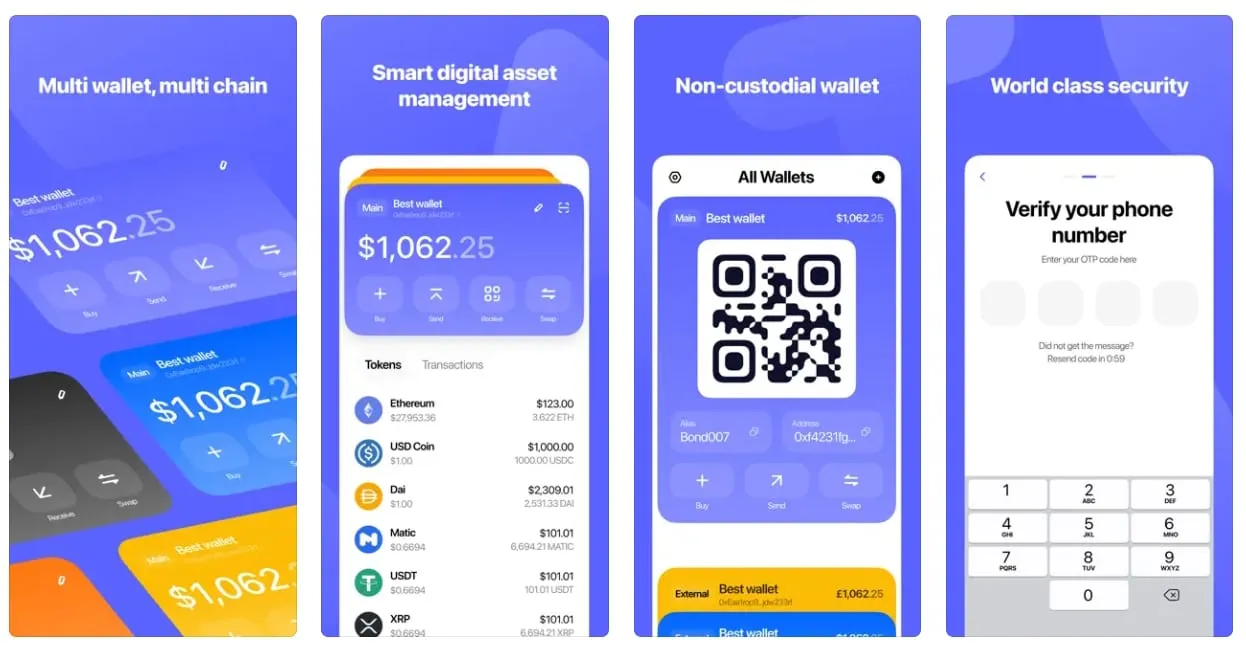 Herunterladen der Best Wallet App aus einem App Store