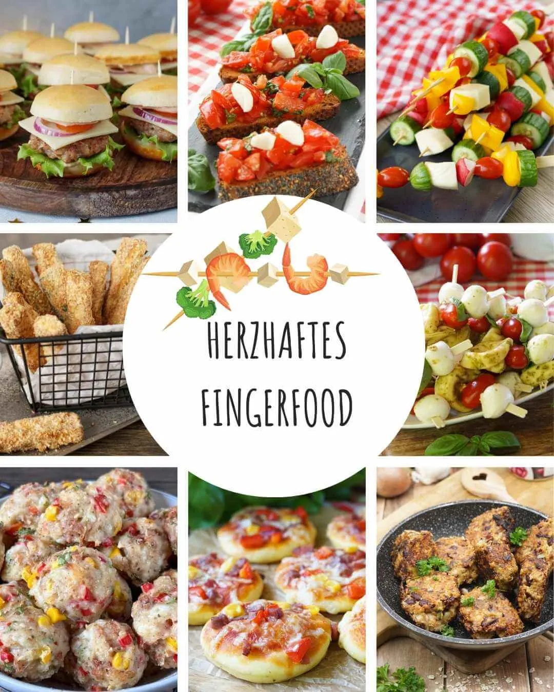 Herzhaftes Fingerfood Arrangement mit deutschen Spezialitäten