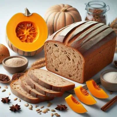 Herzhaftes Kürbisbrot ohne Hefe, reich an Ballaststoffen und Geschmack, passend zu basischen Aufstrichen