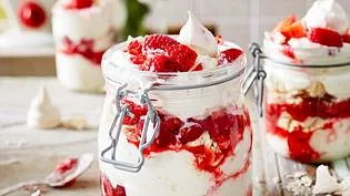 Himbeertraum, ein fruchtiges und schnelles Nachtisch Rezept zum Vorbereiten