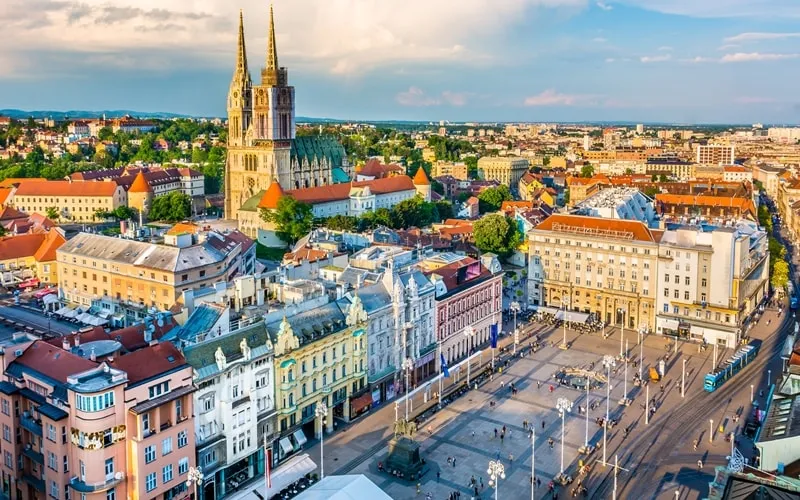 Historische Architektur in Zagreb, Kroatien
