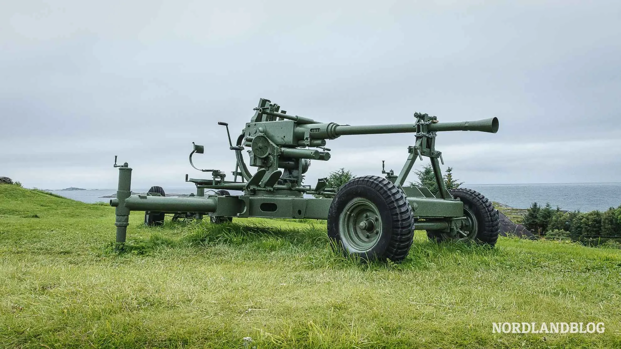 Historische Militäranlagen des Atlantikwalls nahe der Küste Südnorwegens