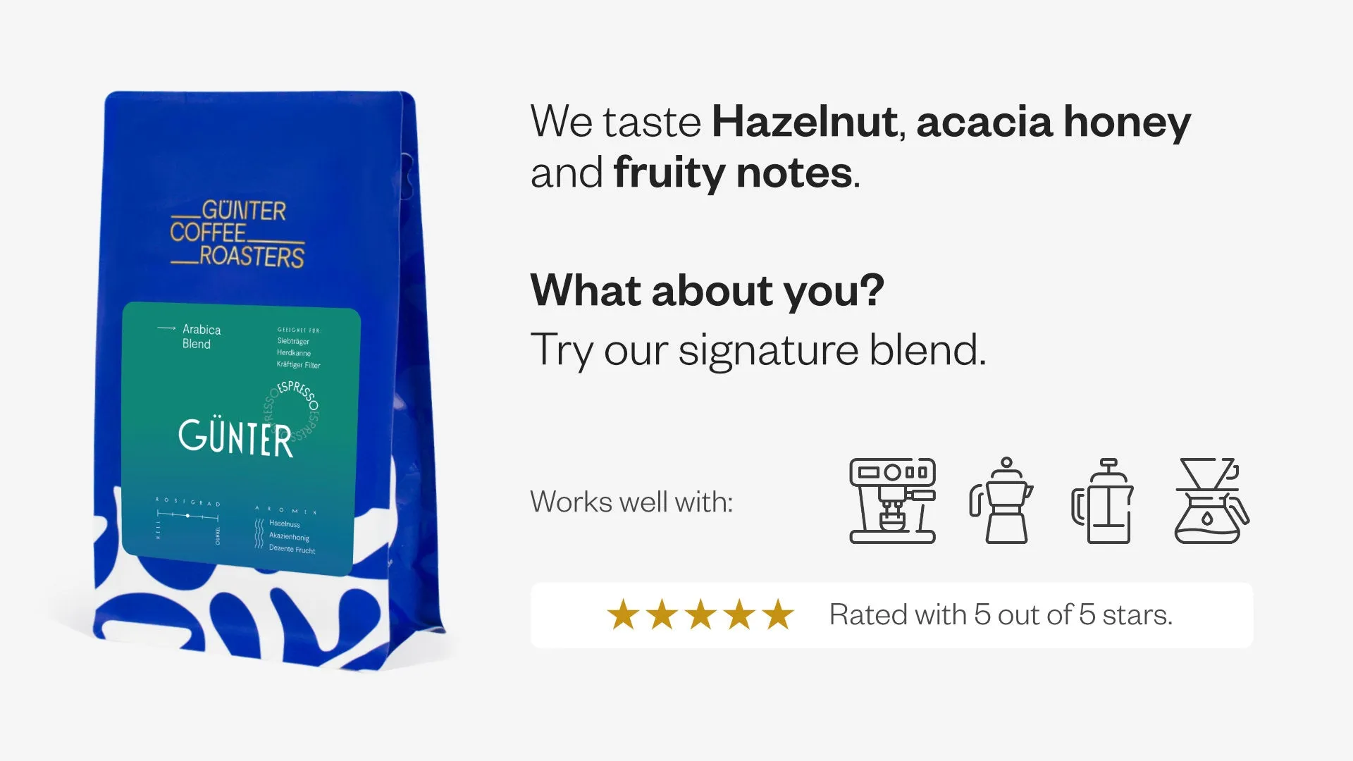 Hochwertige Kaffeebohnen von Günter Coffee Roasters für besten Moccamaster Filterkaffee