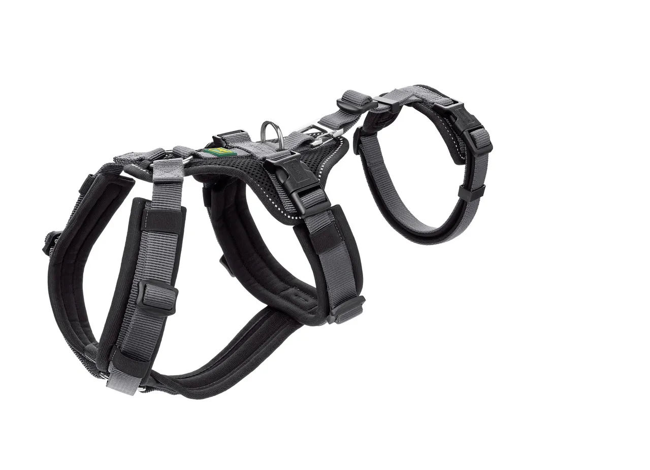 Hundegeschirr HUNTER Hilo Comfort, für alle Hunde, robust u. gepolstert, verstellbar, mit Metallring zur Leinenbefestigung.