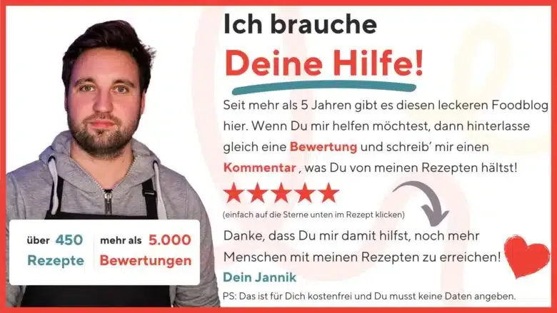 Ich brauche Deine Unterstützung! Bitte bewerte dieses Rezept. Danke.