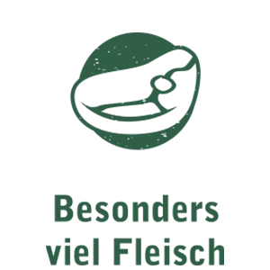 Icon für hohen Fleischanteil in Venandi Animal Katzenfutter