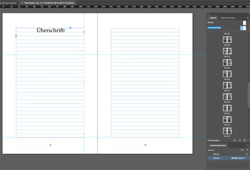 InDesign Musterseiten zur effizienten Seitenverwaltung und konsistenten Buchgestaltung