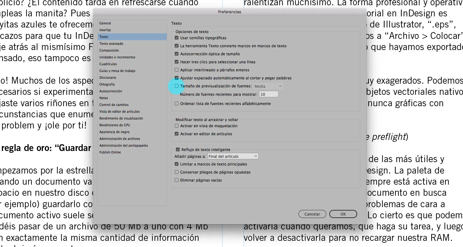 InDesign-Schriftarten-Vorschau