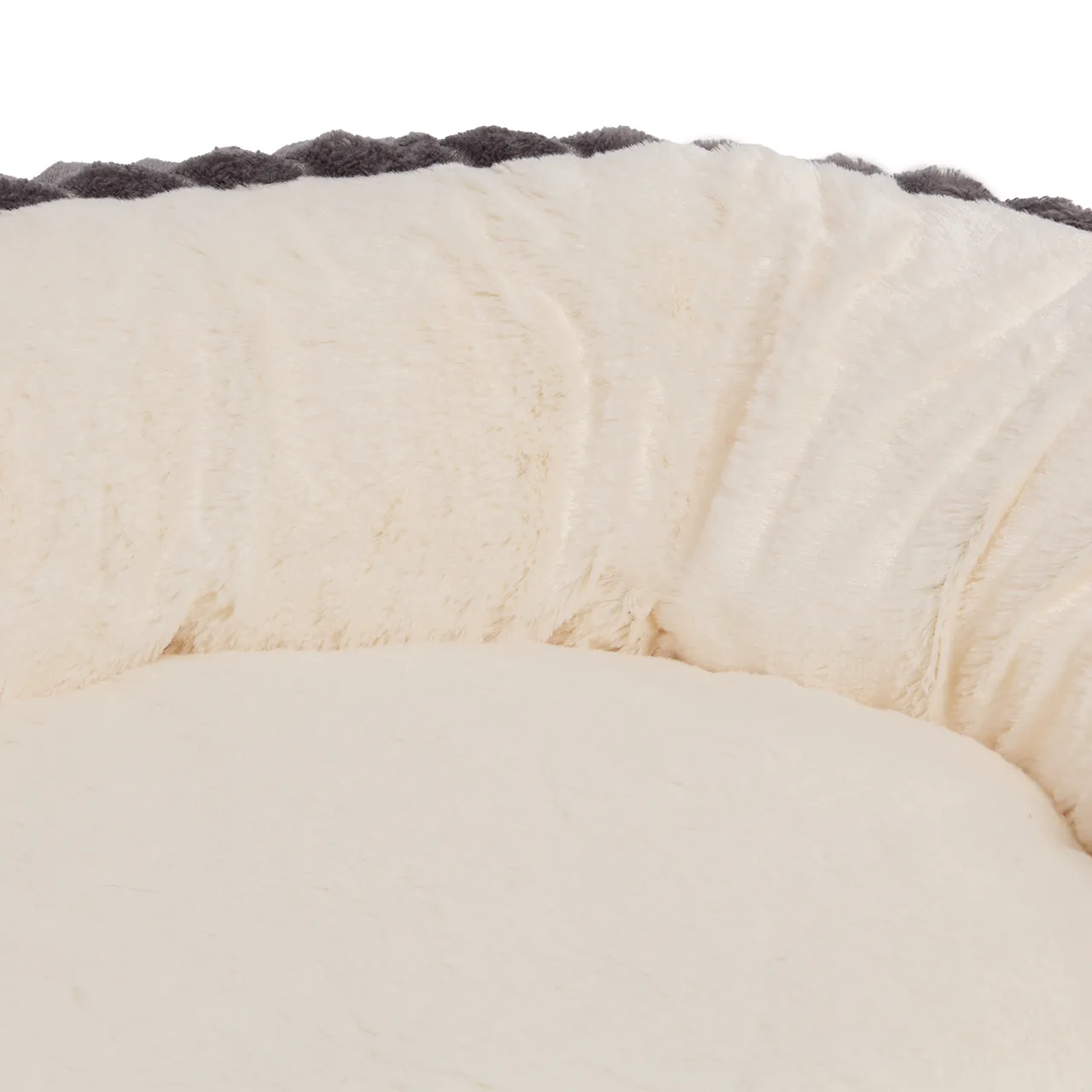 Innenansicht des Cameron Hundekörbchens mit weichem, beigem Bezug