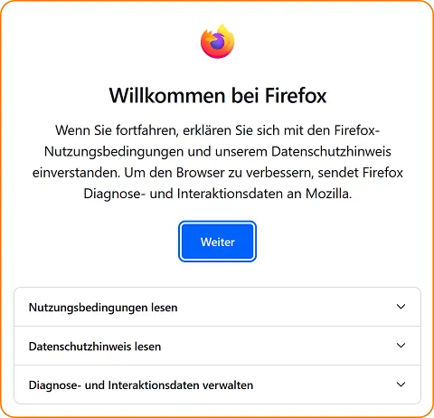 Installation Willkommensseite fx143