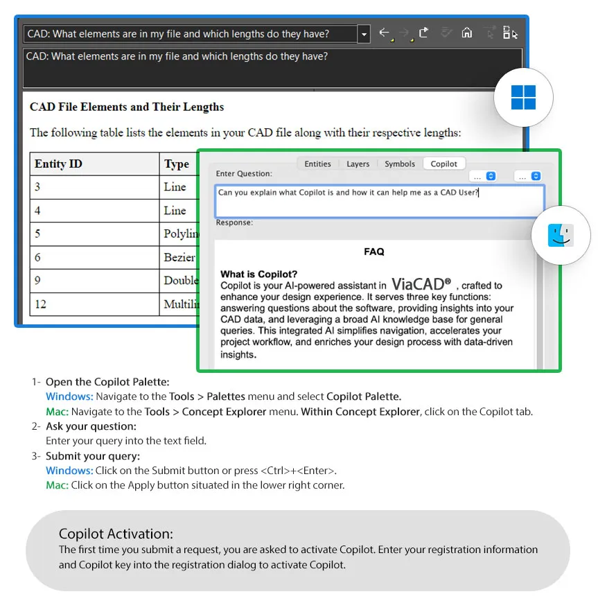 Integrierte Tool-Hilfe in Punch!CAD Copilot für ViaCAD Anwender