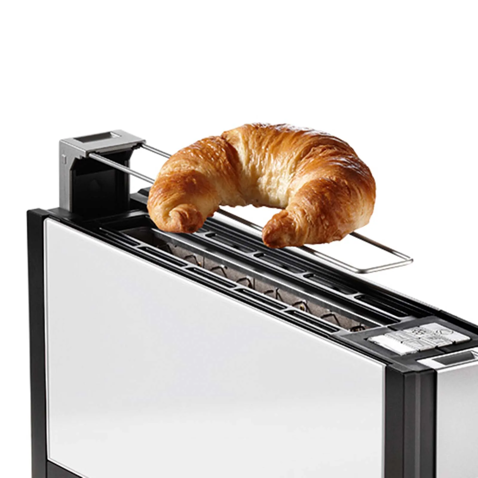 Integrierter Brötchenaufsatz des ritter toaster volcano 5 schwarz zum Aufbacken
